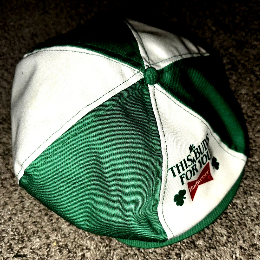 Vintage ST PATRICKS DAY THIS BUDS FOR YOU GREEN SNAPBACK CAP HAT Budweiser USA